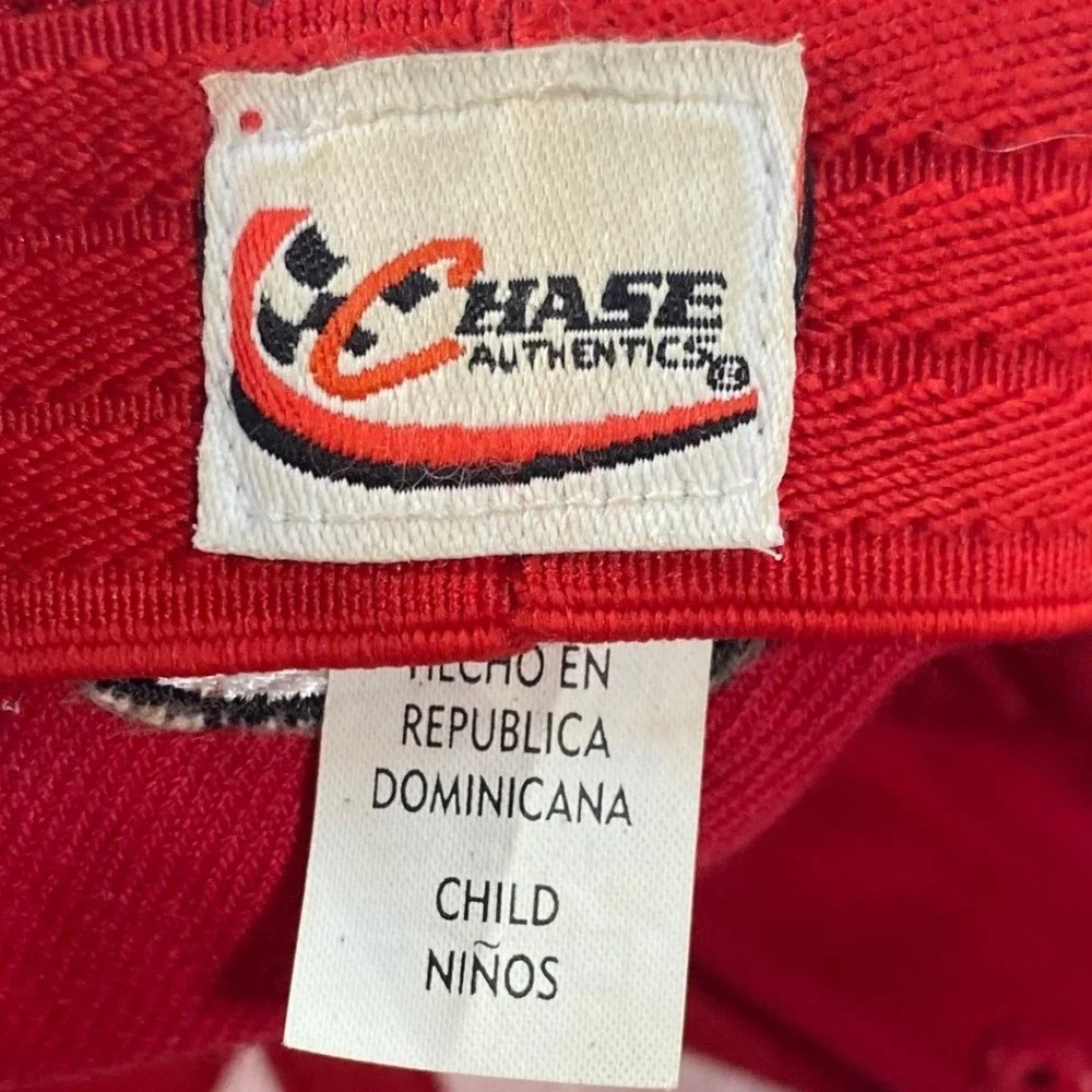 Chase Authentics Dale Jr Pit Crew Red Baseball Hat Child Size NASCAR Number 8‎